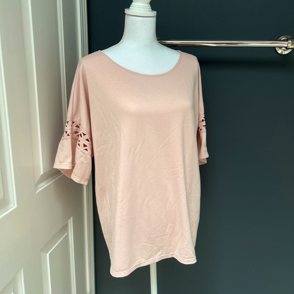 Max Studio Weekend blush oversized top